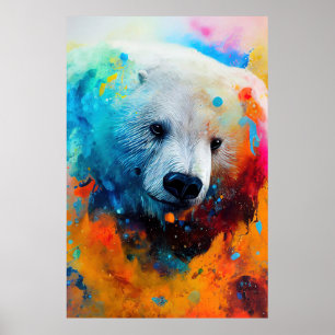 Polar Bear Animal Discovery Äventyr Natature Poster