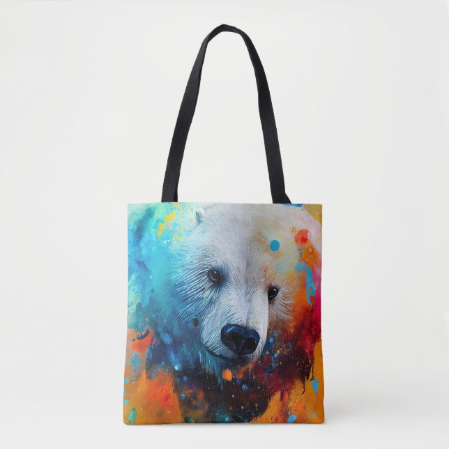 Polar Bear Animal Discovery Äventyr Natature Tygkasse (Framsida)