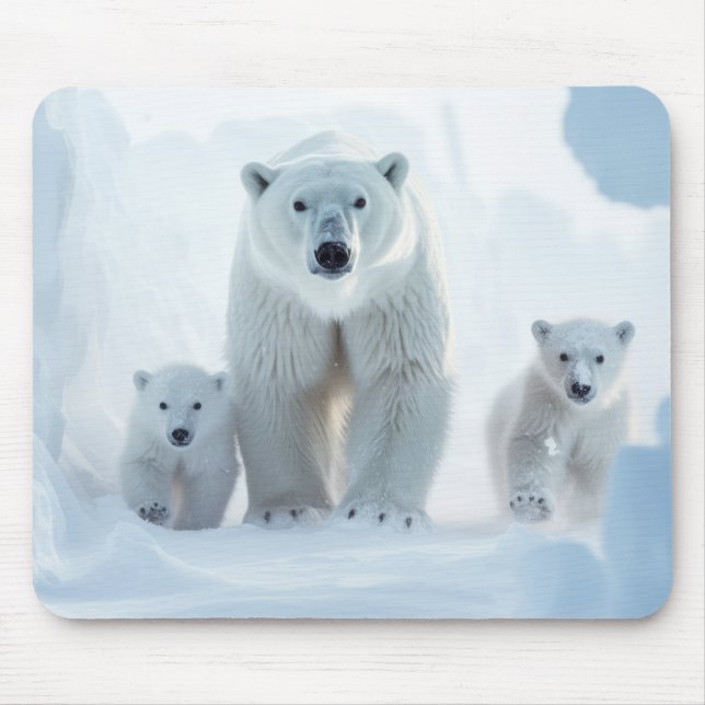 Polar Bear Animal Family Wandering Musmatta (Framsidan)