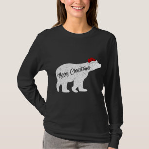 Polar Bear Animal Lover Julafton Santa Hat Polar B T Shirt