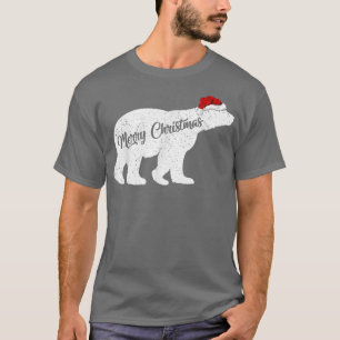 Polar Bear Animal Lover Julafton Santa Hat Polar B T Shirt