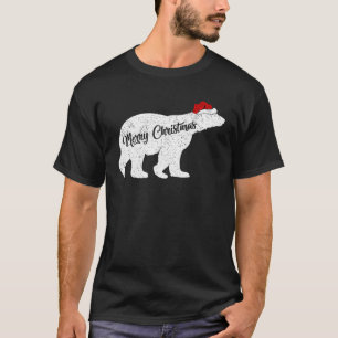 Polar Bear Animal Lover Julafton Santa Hat Polar B T Shirt