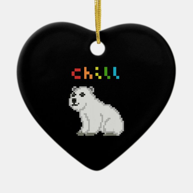 Polar Bear Animal Lover Julgransprydnad Keramik (Framsidan)