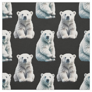 Polar Bear Animal Mönster Design Tyg