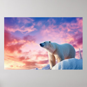 Polar Bear Animal Nature Majestic Vild Poster