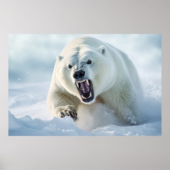 polar Bear Animal Nature Majestic Vild Poster (Framsidan)