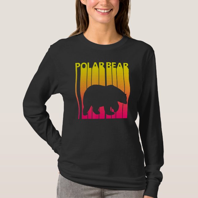Polar Bear Animal Retro Costume T Shirt (Framsida)