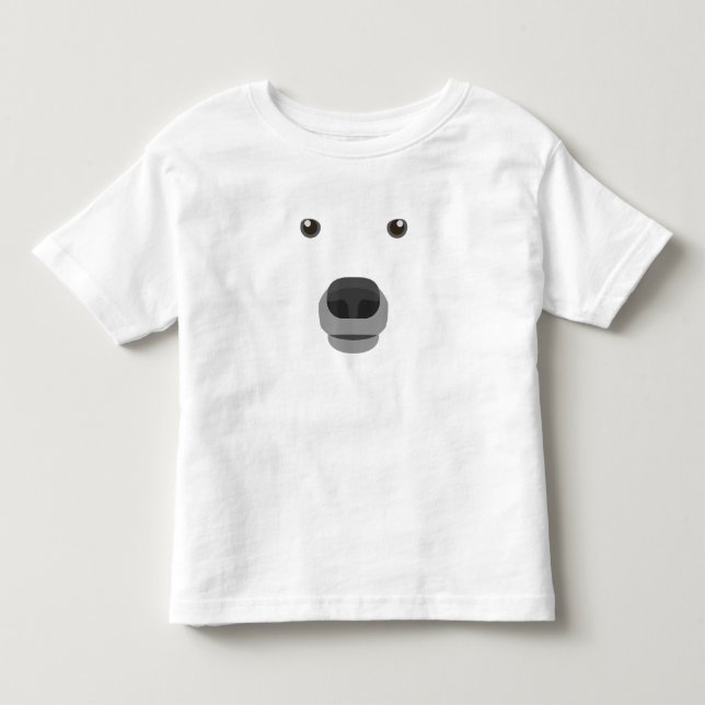 Polar Bear Ansikte Costume Carnival Finare Childre T Shirt (Framsida)