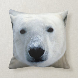 Polar Bear Ansikte Kudde