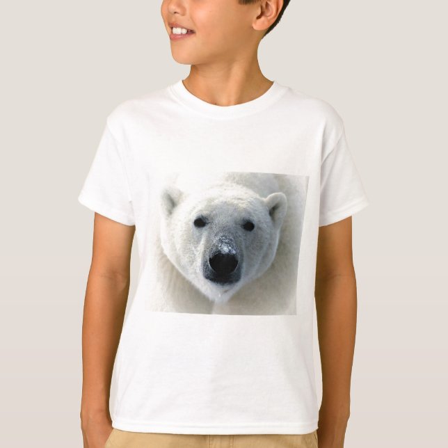 Polar Bear Ansikte T-shirt (Framsida)