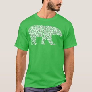 Polar Bear Arktis Animal Aztec Maya Maori Tribal P T Shirt