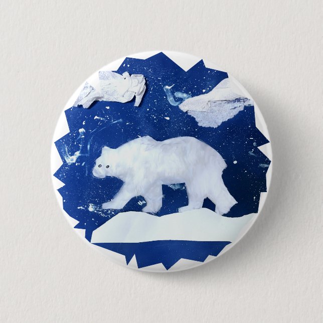 Polar Bear "Art by Kids" Knapp (Framsida)