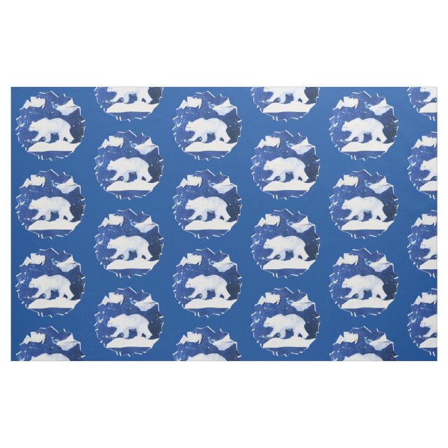 Polar Bear "Art by Kids" Tyg (Fat Quarter)