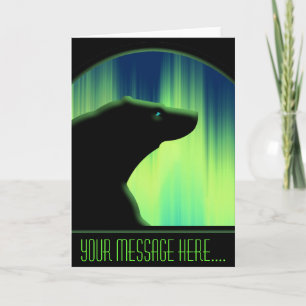 Polar Bear Art Cards Northern Ljus Bear Art Card Helgkort