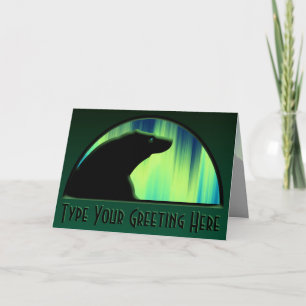 Polar Bear Art Cards Northern Ljus Bear Art Card Helgkort