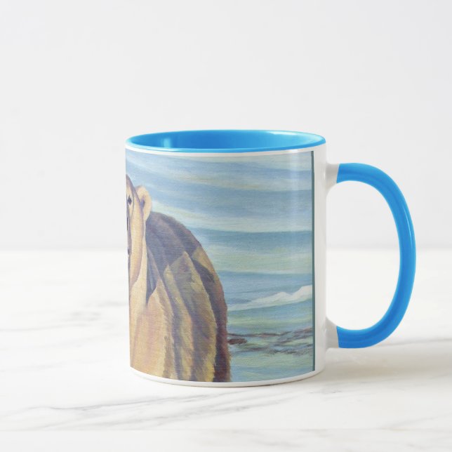 Polar Bear Art Coffee Mugg Wildlife Art Bear Kopp (Höger)