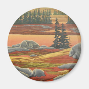 Polar Bear Art Fridge Magent Wildlife Art-presenta Magnet