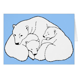 Polar Bear Art-kortBear & Unge Art-kort Hälsningskort