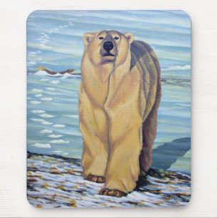 Polar Bear Art Mousepad Snyggt Wildlife Mousepad Musmatta