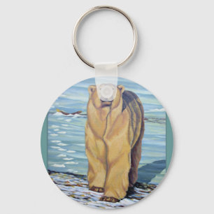 Polar Bear Art Nyckelring Canadian Wildlife Gifts