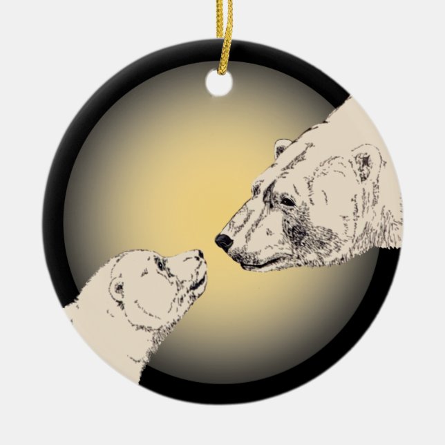 Polar Bear Art Ornament Bear Keepie Bear Gifts (Framsidan)