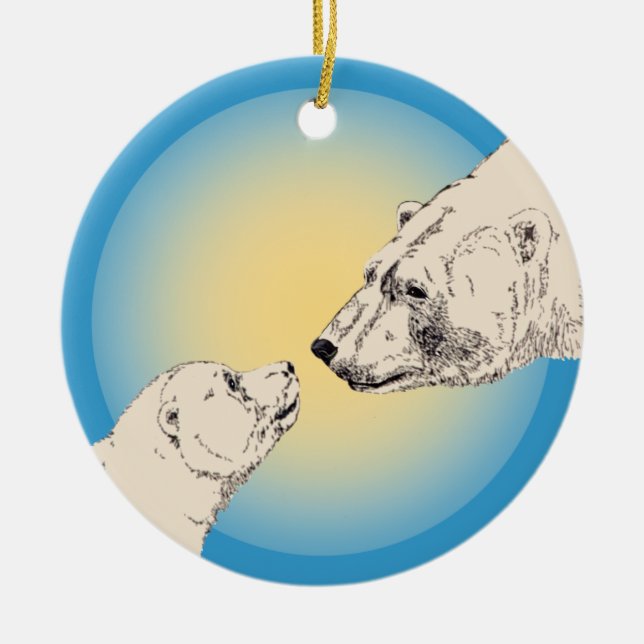 Polar Bear Art Ornament Bear Keepie Bear Gifts (Framsidan)