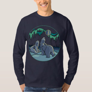 Polar Bear Art Shirt Polar Bear Långärmad Shirt T-shirt