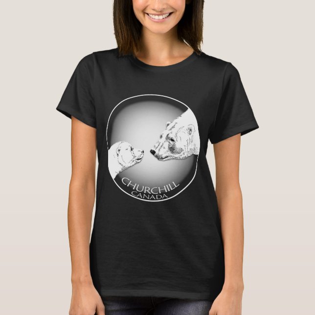 Polar Bear Art Shirt Top Women's Churchill Shirt Tröja (Framsida)