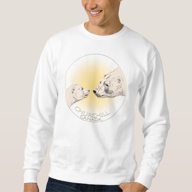 Polar Bear Art Sweatshirt Churchill Bear Shirons (Framsida)