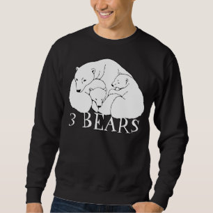 Polar Bear Art-Sweatshirts Bear Unge Unisex Shirts Långärmad Tröja