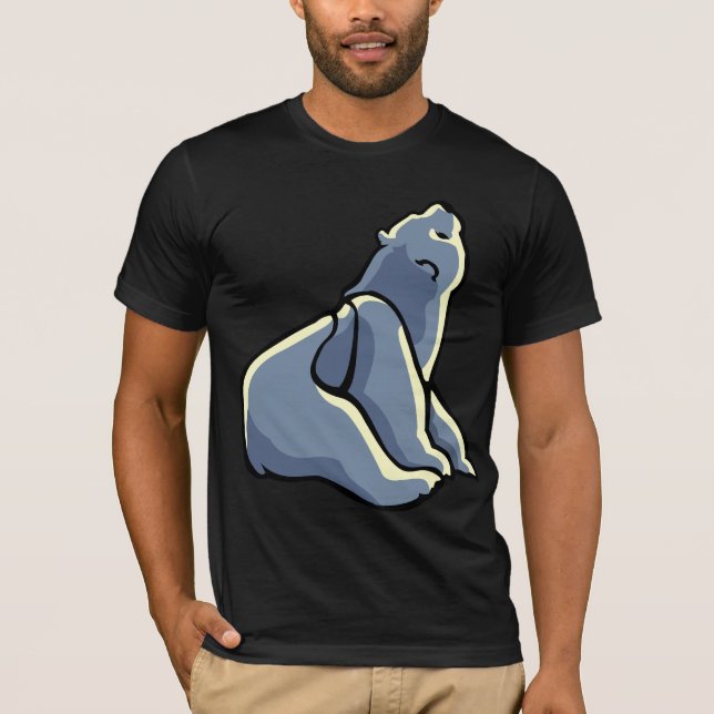 Polar Bear Art T-shirt Unisex Polar Bear Shirt (Framsida)