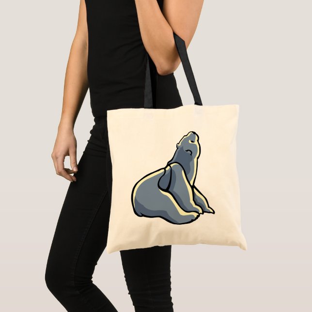 Polar Bear Art Tote Bag Native Bear Art Bags Tygkasse (Framsida (produkt))