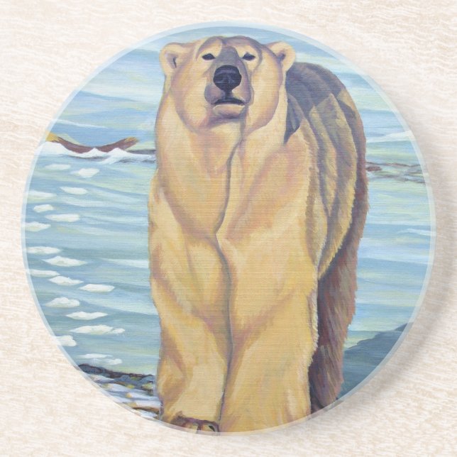 Polar Bear Art Underläggs Wildlife Art Bear Underl Underlägg (Framsidan)
