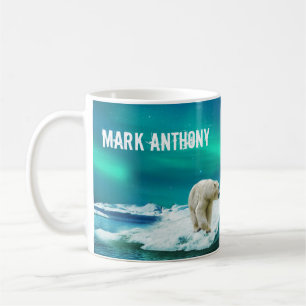 Polar Bear Aurora Borealis Personlig mugg
