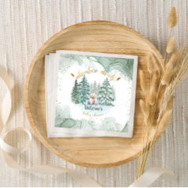 Polar Bear Äventyr väntar på babyskor Pappersservett