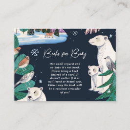 Polar Bear Baby Shower Bok Request-hölje Tilläggskort