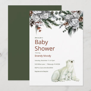 Polar Bear Baby Shower Inbjudningar