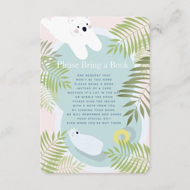Polar Bear Baby Shower, lägg till ett Bok-kort Tilläggskort (Framsida)