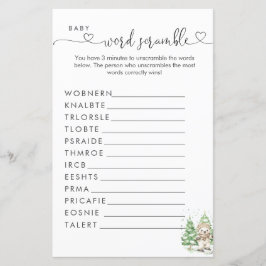 Polar Bear Baby Shower Ord-skam