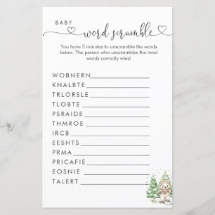Polar Bear Baby Shower Ord-skam