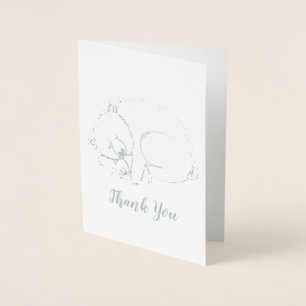 Polar Bear Baby Shower Rosa Girl Girl Folierat Kort