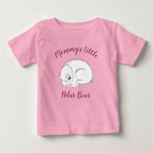 Polar Bear Baby Shower Rosa Girl Girl T Shirt