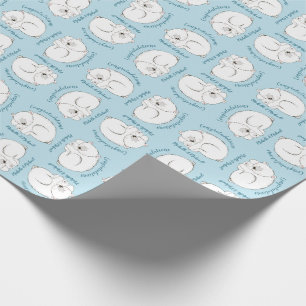 Polar Bear Baby Shower Winter Blue Boy Presentpapper