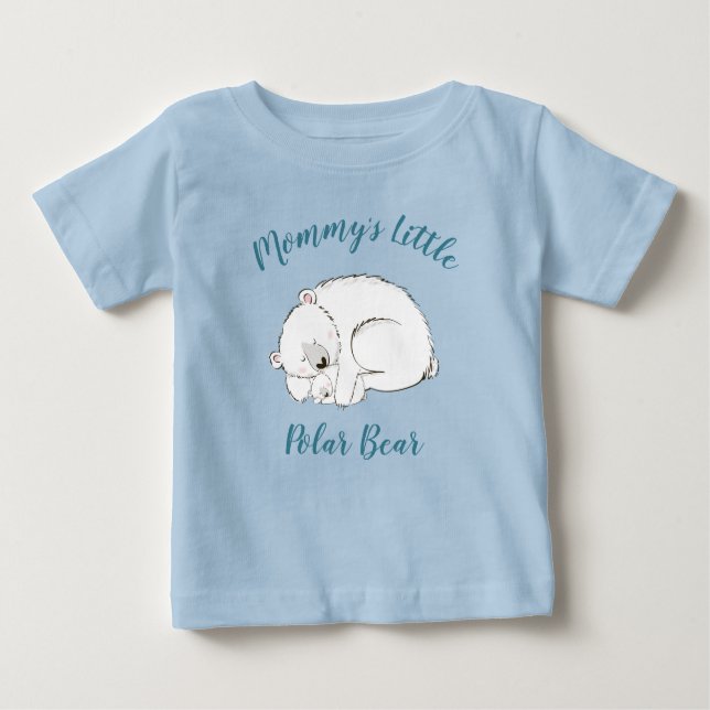 Polar Bear Baby Shower Winter Blue Boy T Shirt (Framsida)