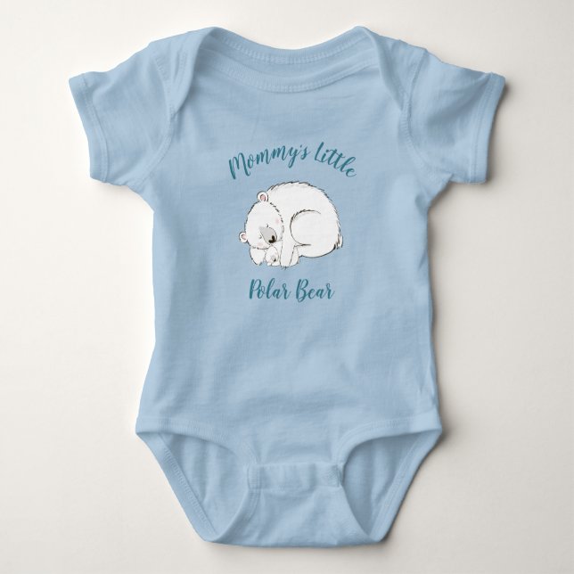 Polar Bear Baby Shower Winter Blue Boy T Shirt (Framsida)