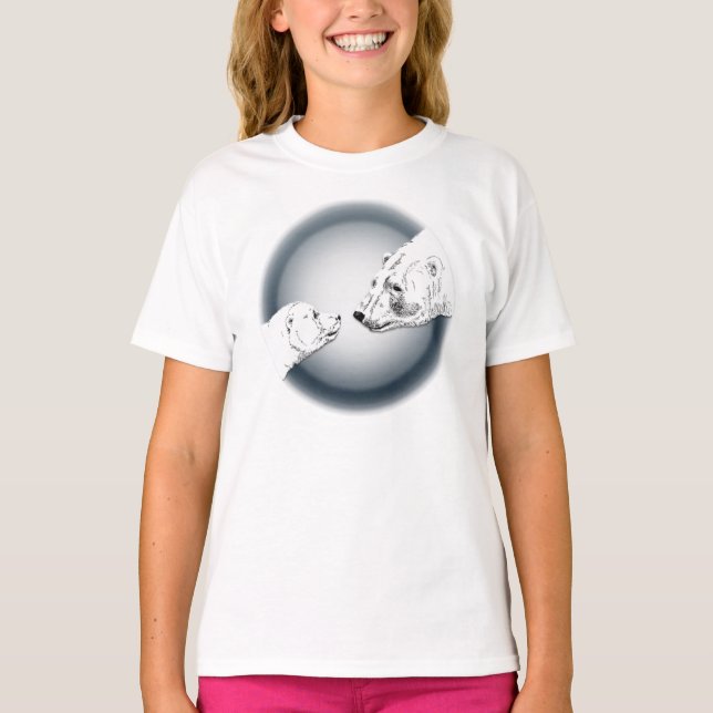 Polar Bear Barn Sweatshirt Bear & Unge Barn Shirt T-shirt (Framsida)