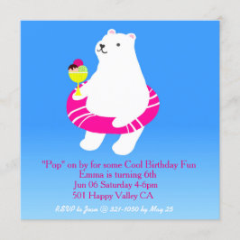 Polar Bear Bassäng Party Inbjudningar