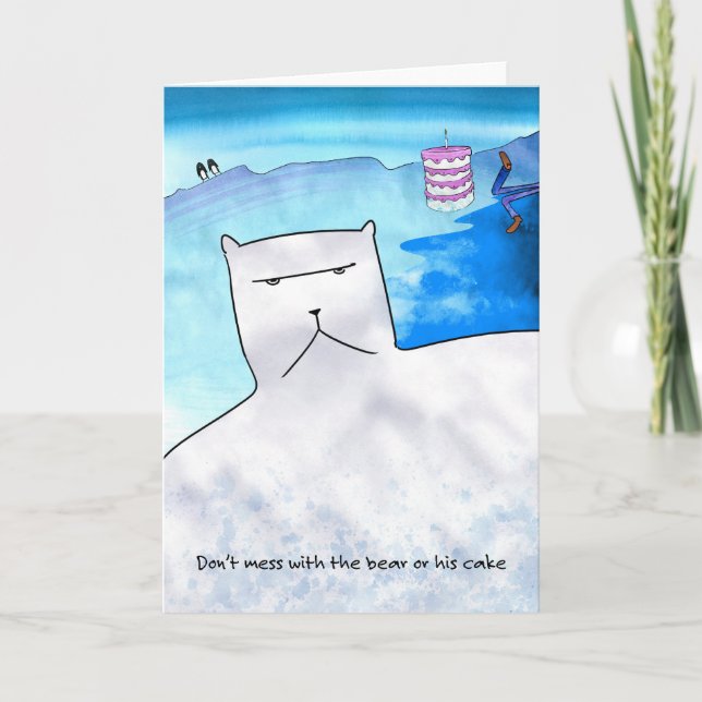 Polar Bear Birthday Card Kort (Framsida)