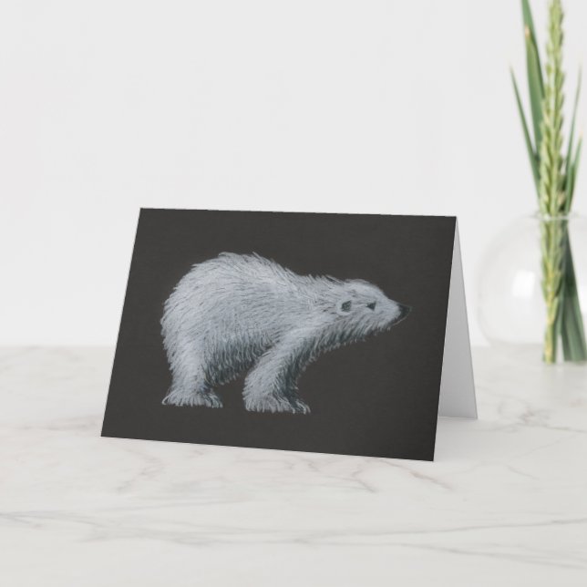 Polar Bear Birthday Card (stor utskrift) Kort (Framsida)
