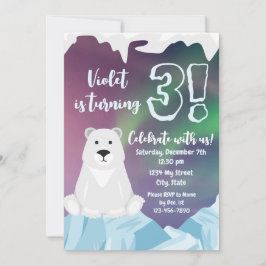 Polar Bear Birthday-inbjudan Inbjudningar